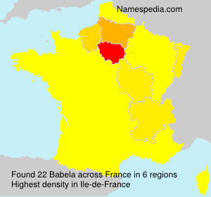 Surname Babela in France Surname Babela in France