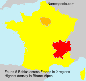 Surname Babics in France Surname Babics in France