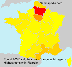 Surname Babilotte in France Surname Babilotte in France