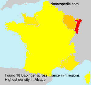 Surname Babinger in France Surname Babinger in France