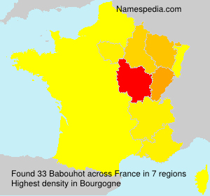 Surname Babouhot in France Surname Babouhot in France