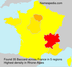 Surname Baccard in France Surname Baccard in France