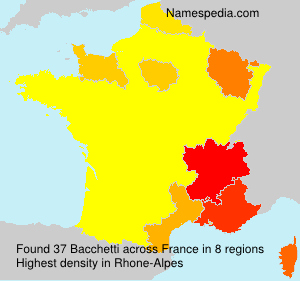 Surname Bacchetti in France Surname Bacchetti in France