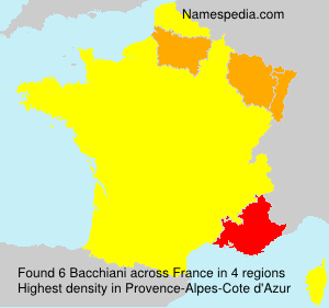 Surname Bacchiani in France Surname Bacchiani in France