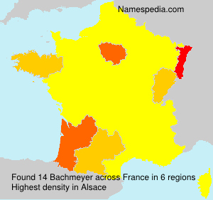 Surname Bachmeyer in France Surname Bachmeyer in France