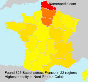 Surname Baclet in France Surname Baclet in France