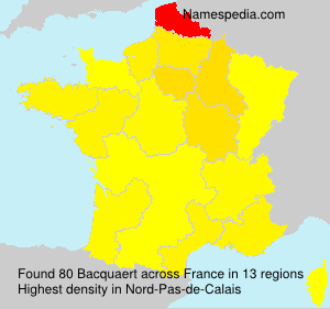 Surname Bacquaert in France Surname Bacquaert in France