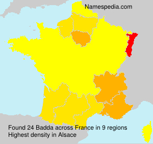 Surname Badda in France Surname Badda in France