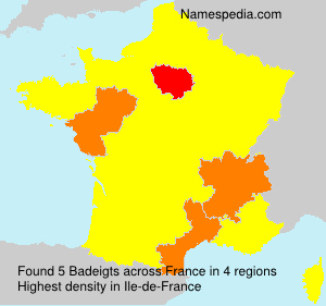 Surname Badeigts in France Surname Badeigts in France