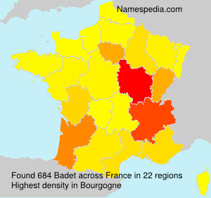 Surname Badet in France