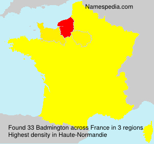 Surname Badmington in France Surname Badmington in France