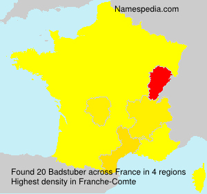 Surname Badstuber in France Surname Badstuber in France