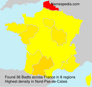 Surname Badts in France Surname Badts in France