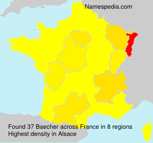 Surname Baecher in France Surname Baecher in France
