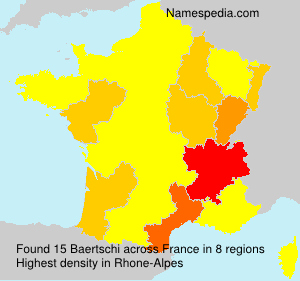Surname Baertschi in France Surname Baertschi in France