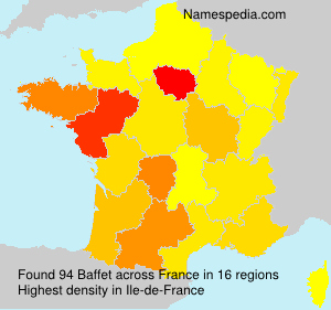 Surname Baffet in France Surname Baffet in France