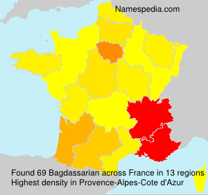 Surname Bagdassarian in France Surname Bagdassarian in France