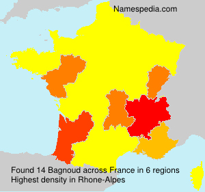 Surname Bagnoud in France Surname Bagnoud in France