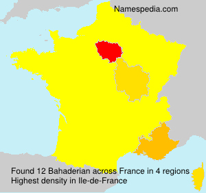 Surname Bahaderian in France Surname Bahaderian in France