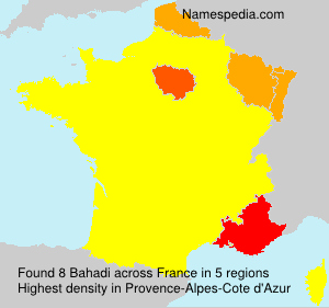 Surname Bahadi in France Surname Bahadi in France