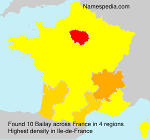 Surname Bailay in France Surname Bailay in France