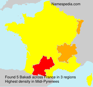 Surname Bakadi in France
