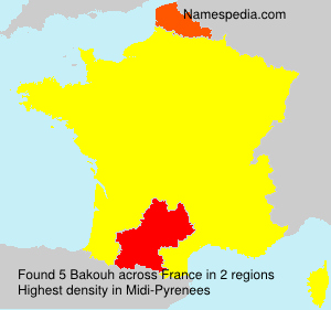 Surname Bakouh in France Surname Bakouh in France