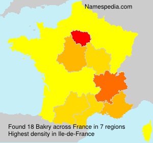 Surname Bakry in France Surname Bakry in France
