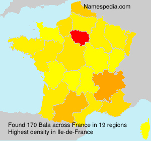 Surname Bala in France Surname Bala in France