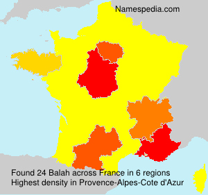 Surname Balah in France Surname Balah in France