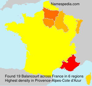 Surname Balancourt in France Surname Balancourt in France