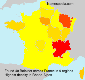 Surname Balbinot in France Surname Balbinot in France
