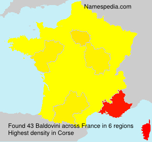 Surname Baldovini in France Surname Baldovini in France