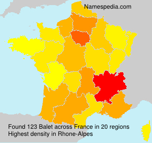 Surname Balet in France Surname Balet in France