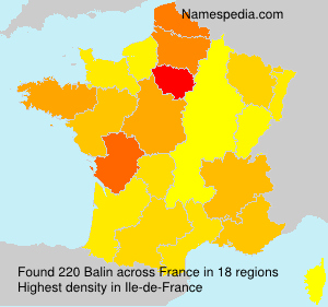 Surname Balin in France Surname Balin in France