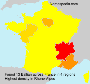 Surname Ballian in France