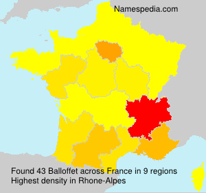 Surname Balloffet in France