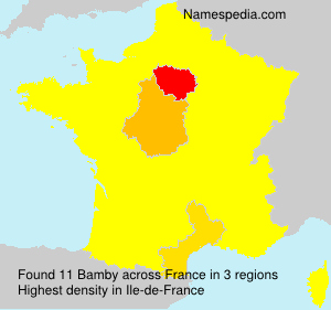Surname Bamby in France Surname Bamby in France