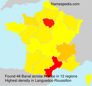 Surname Banal in France Surname Banal in France