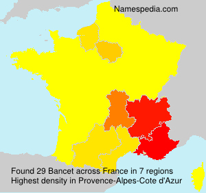 Surname Bancet in France Surname Bancet in France