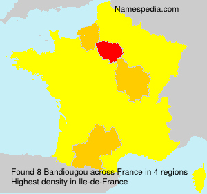 Surname Bandiougou in France Surname Bandiougou in France