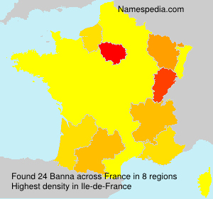Surname Banna in France Surname Banna in France
