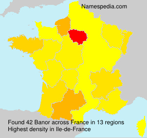 Surname Banor in France Surname Banor in France