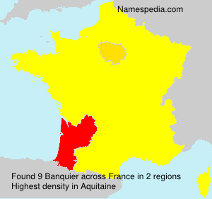Surname Banquier in France Surname Banquier in France