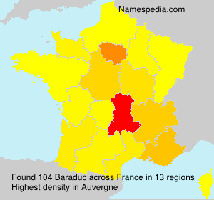Surname Baraduc in France Surname Baraduc in France
