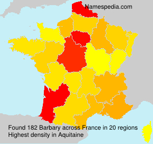 Surname Barbary in France Surname Barbary in France