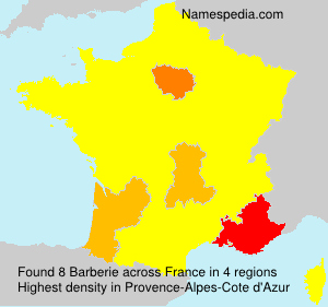 Surname Barberie in France Surname Barberie in France