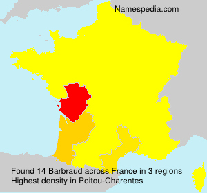 Surname Barbraud in France Surname Barbraud in France