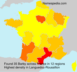Surname Barby in France Surname Barby in France