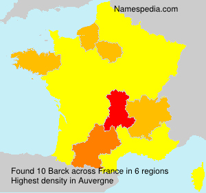 Surname Barck in France Surname Barck in France